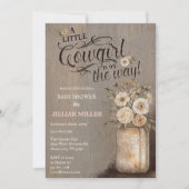 Wild West Baby shower Cowgirl Laarzen Kaart (Voorkant)