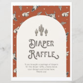 Wild West Baby shower Diaper Raffle Sign (Voorkant)
