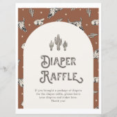 Wild West Baby shower Diaper Raffle Sign (Voorkant)