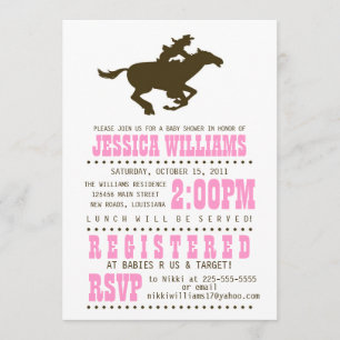 Wild West Baby shower Kaart