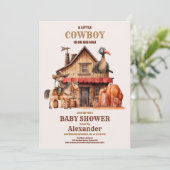 Wild West-Baby shower Kaart (Staand voorkant)