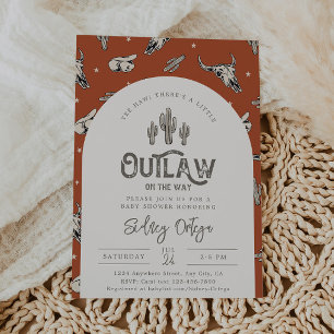 Wild West Baby Shower-uitnodigingen   Cowboy Baby Kaart