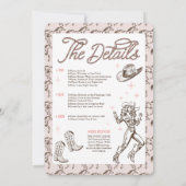 Wild West Bachelorette Laatste Rodeo Reisplan Kaart (Achterkant)