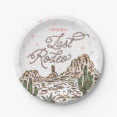 Wild West Bachelorette Laatste Rodeo Reisplan Papieren Bordje (Voorkant)