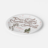 Wild West Bachelorette Laatste Rodeo Reisplan Papieren Bordje (Gekanteld)