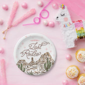 Wild West Bachelorette Laatste Rodeo-route Papieren Bordje (Feest)