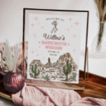 Wild West Bachelorette Laatste Rodeo Welkomstbord<br><div class="desc">Laten we gaan meiden! En maak je klaar om op te zadelen voor een cowgirl vrijgezellenfeest dat de geest van het Wilde Westen vangt! Dit stijlvolle ontwerp is voorzien van een met de hand geïllustreerd woestijnlandschap en stijlvolle cowgirl. Perfect voor de laatste rodeo van elke vrijgezellenreeks! Dit collectie bevat vrolijke...</div>