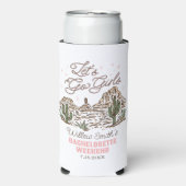 Wild West Bachelorette Let's Go Girls Koelbox Seltzer Blikjeskoeler (Seltzer Voorkant)