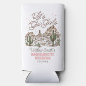 Wild West Bachelorette Let's Go Girls Koelbox Seltzer Blikjeskoeler (Achterkant)