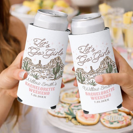 Wild West Bachelorette Let's Go Girls Koelbox Seltzer Blikjeskoeler