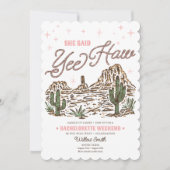 Wild West Bachelorette Yee Haw Reisplan Kaart (Voorkant)