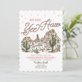 Wild West Bachelorette Yee Haw Reisplan Kaart (Staand voorkant)