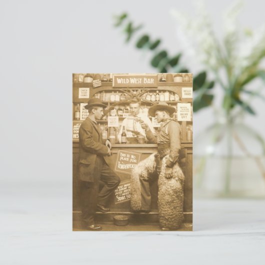 Wild West Bar Briefkaart (Staand voorkant)