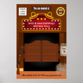 Wild West Bedrijfsfunctie logo toevoegen Poster