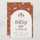 Wild West Birthday Invitation | Uitnodiging van co (Voorkant / Achterkant)