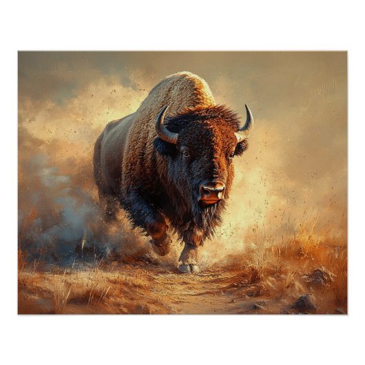 Wild West Bison Perfect Poster (Voorkant)