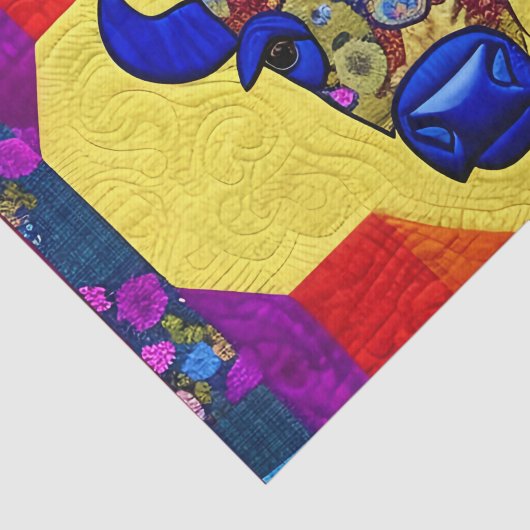 Wild West Bison quilt like design Tissuepapier (Detail)