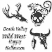 Wild West Black Skull Bundle Pack Sticker (Voorkant)