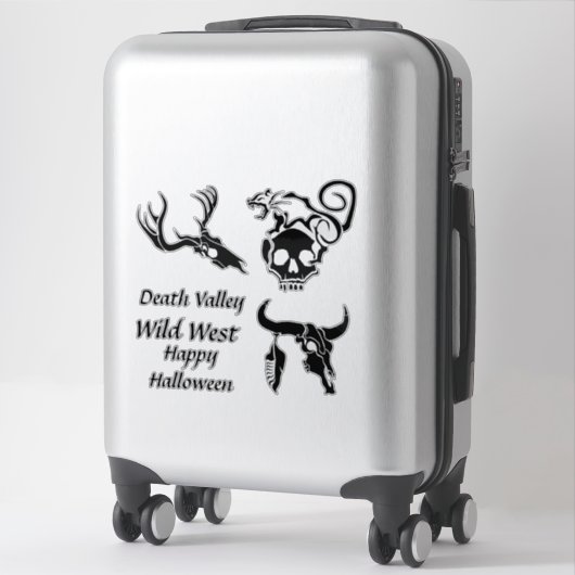 Wild West Black Skull Bundle Pack Sticker (Koffer)