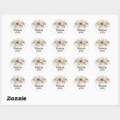 Wild west bloemen dank u ronde sticker (Vel)