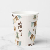 Wild West Boy Eerste Rodeo 1e verjaardag Papieren Bekers (Rechts)