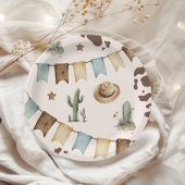 Wild West Boy Eerste Rodeo 1e verjaardag Papieren Bordje