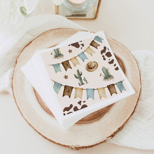 Wild West Boy Eerste Rodeo 1e verjaardag Servet