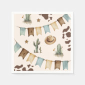 Wild West Boy Eerste Rodeo 1e verjaardag Servet (Voorkant)