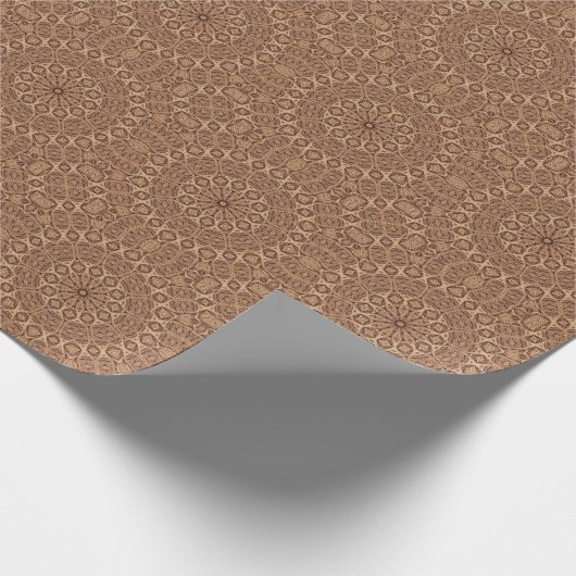 Wild West Brown Rope Kaleidoscoop Cadeaupapier (Hoek)
