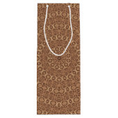 Wild West Brown Rope Kaleidoscoop Wijn Cadeautas (Achterkant)