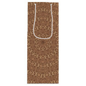Wild West Brown Rope Kaleidoscoop Wijn Cadeautas (Voorkant)