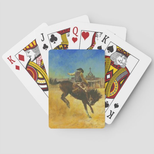 Wild West Bucking Bronco-speelkaarten Pokerkaarten (Achterkant)