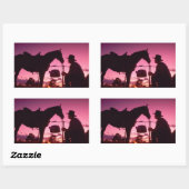 Wild West Camping Rechthoekige Sticker (Vel)