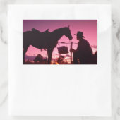 Wild West Camping Rechthoekige Sticker (Tas)