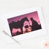 Wild West Camping Rechthoekige Sticker (Envelop)