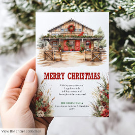 Wild West Christmas Greeting Card Printable Feestdagenkaart