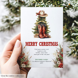 Wild West Christmas greeting card printable Feestdagenkaart