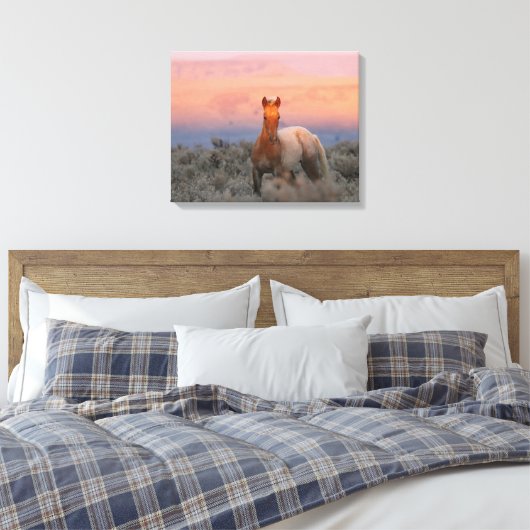 Wild West Colt Canvas Afdruk (Insitu (Slaapkamer))