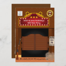 Wild West Corporate Function-uitnodiging