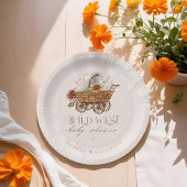 Wild West Country Western Floral Wagon Baby shower Papieren Bordje