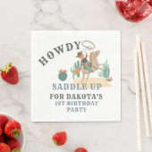 Wild West Cowboy 1e verjaardag Servet (Insitu)