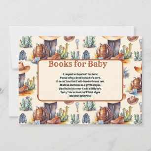 Wild West Cowboy Baby shower Boeken voor Baby Kaart