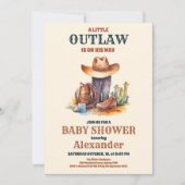 Wild West Cowboy Baby shower Kaart (Voorkant)