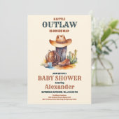 Wild West Cowboy Baby shower Kaart (Staand voorkant)