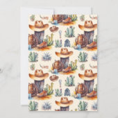 Wild West Cowboy Baby shower Kaart (Achterkant)