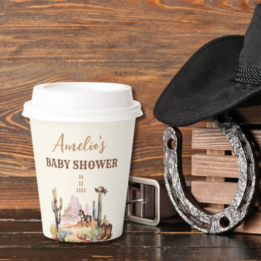Wild West Cowboy Baby shower Papieren Bekers