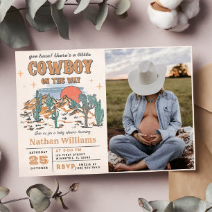 Wild West Cowboy Baby shower Party Foto Kaart