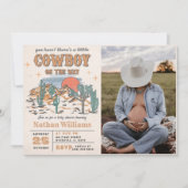 Wild West Cowboy Baby shower Party Foto Kaart (Voorkant)