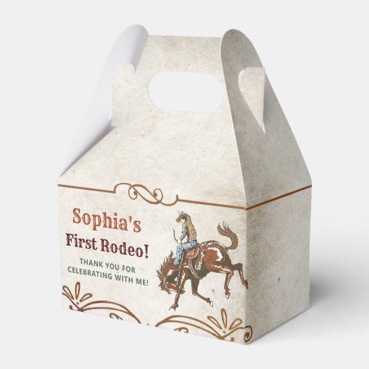 Wild West Cowboy Birthday Party Bedankdoosjes (Voorkant Zijde)