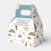 Wild West Cowboy Birthday Party Bedankdoosjes (Achterkant)